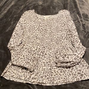 Cheetah print blouse